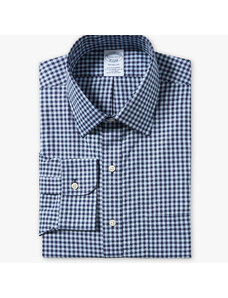 Brooks Brothers Camicia blu navy vichy regular fit non-iron con collo Ainsley - male Camicie eleganti Navy 16