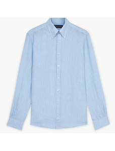 Brooks Brothers Camicia casual azzurra con collo button-down - male Camicie sportive Blu chiaro S
