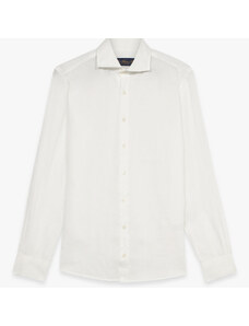 Brooks Brothers Camicia casual avorio e blu in lino - male Camicie sportive Bianco S