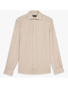 Brooks Brothers Camicia casual color sabbia in lino - male Camicie sportive Sabbia S