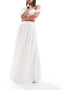 Y.A.S - Gonna da sposa lunga in tulle bianca-Bianco