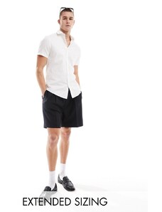 ASOS DESIGN - Camicia slim bianca facile da stirare con colletto alla francese-Bianco