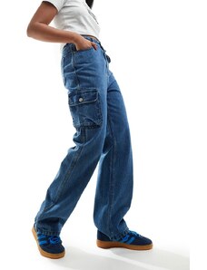 In The Style - Jeans blu con cintura e tasche cargo