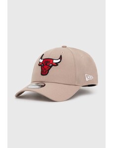 New Era berretto da baseball 9Forty Chicago Bulls colore beige con applicazione 60435239