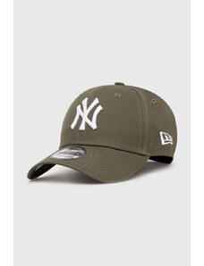 New Era berretto da baseball in cotone 9Forty New York Yankees colore verde con applicazione 60435138