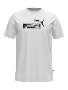 T-shirt bianca da uomo con logo sul petto Puma Graphics No. 1
