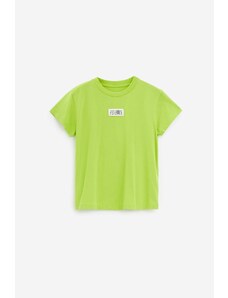 MM6 Maison Margiela T-Shirt in cotone lime
