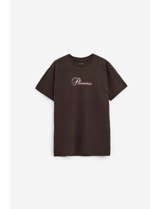 Pleasures T-Shirt STACK in cotone marrone