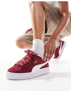 PUMA - Suede XL - Sneakers bordeaux e bianche-Rosso