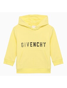 Givenchy Felpa con cappuccio gialla in cotone con logo