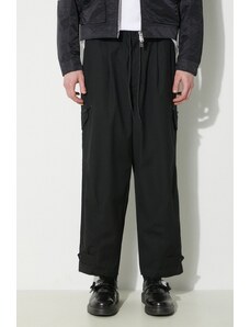 Y-3 pantaloni in cotone Workwear Cargo Pants colore nero IN4345