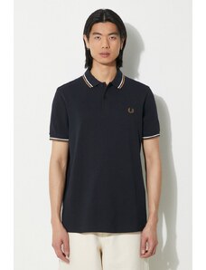 Fred Perry polo in cotone Twin Tipped Shirt colore blu navy M3600.U86