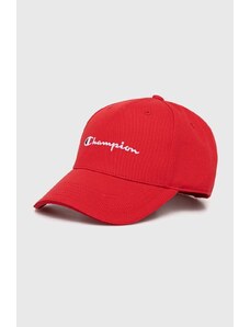 Champion berretto da baseball in cotone colore rosso con applicazione 805973