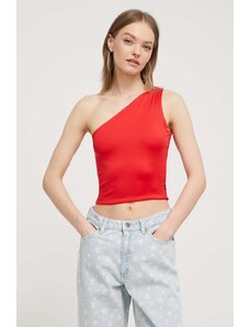 Tommy Jeans top donna colore rosso