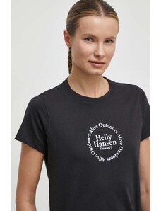 Helly Hansen t-shirt in cotone donna colore nero