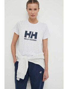 Helly Hansen t-shirt in cotone donna colore grigio