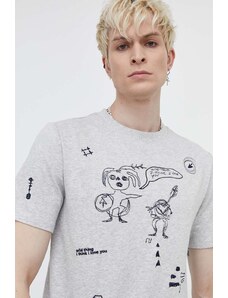 Desigual t-shirt in cotone JAVIER uomo colore grigio 24SMTK43