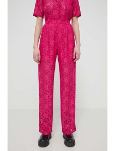 Desigual pantaloni DHARMA donna colore rosa 24SWPW22