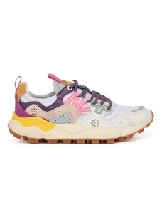 Flower Mountain sneakers da donna yamano 3 woan in camoscio multicolor e tessuto tecnico bianco viola