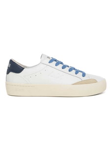 Sun68 sneakers da uomo street leather bianco blu navy