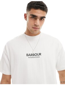 Barbour International - Formula - T-shirt oversize bianca - In esclusiva per ASOS-Bianco