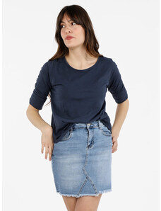Solada T-shirt Donna Oversize a Maniche Lunghe Manica Lunga Blu Taglia Unica
