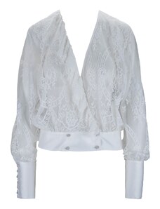 ANIYE BY Crossed Shirtelett 01421 Shirt-44 Bianco Poliammide, Cotone, Poliestere