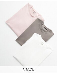 ASOS DESIGN - Confezione da 3 T-shirt in colorazioni multiple-Multicolore
