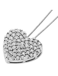Donnaoro elements Collana donna con ciondolo cuore oro e diamanti dfpf9265.025 marchio Donnaoro