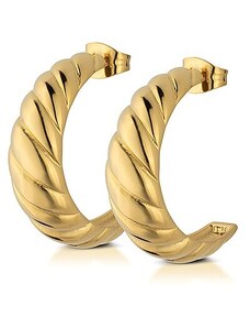 Orecchini donna gioielli Ops Objects Fancy opsor-778 semicerchio acciaio dorato