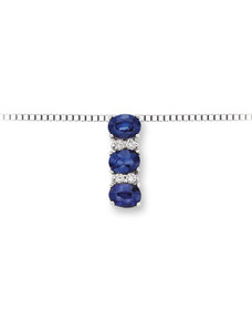 Donnaoro elements Girocollo trilogy in oro e diamanti con zaffiri blu collezione luce149 linea iride – DonnaOro dhpz9618.004
