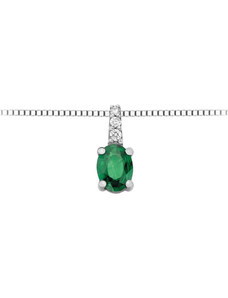 Donnaoro elements Girocollo donna in oro e diamanti con smeraldo collezione luce 159 linea iride – DonnaOro DHPE9735.005