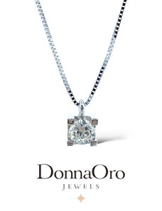 Donnaoro elements Girocollo donna punto luce DonnaOro con diamante Ct 0.15 dhpl7173.015
