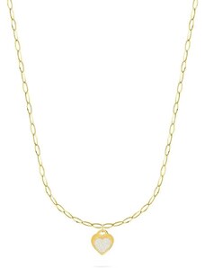 Collana donna gioielli Ops Objects OPSCL-776 con pendente cuore glitter dorato