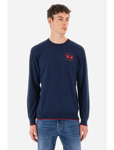 Maglione Tommy Uomo La Martina Smeraldo Girocollo Cotone Maglione