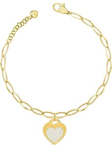 Bracciale dorato donna con pendente cuore marca ops objects opsbr-765
