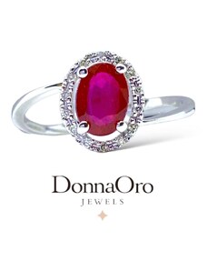 Donnaoro elements Anello donna in Oro e Diamanti con Rubino collezione LUCE linea IRIDE DIAMOND – DonnaOro DHAR9852.007