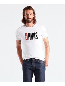 Levi's T-shirt Destination Tab Paris City Bianca Uomo