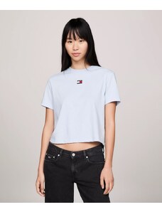 Tommy Jeans T-shirt classic Fit Squadrata Con Distintivo Azzurra Donna