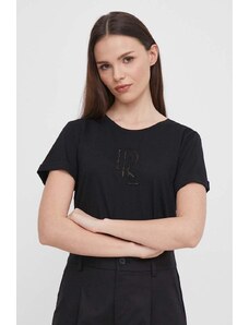 Lauren Ralph Lauren t-shirt donna colore nero