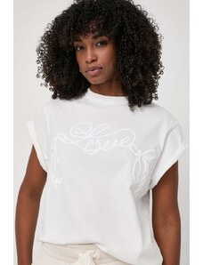 Pinko t-shirt in cotone donna colore bianco 103138 A1XD