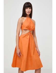 Twinset vestito in cotone colore arancione