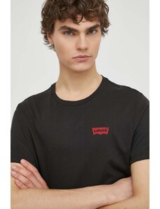 Levi's t-shirt in cotone pacco da 2 uomo colore nero