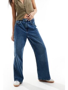 Only Maisie - Jeans ampi a vita bassa lavaggio vintage medio-Blu