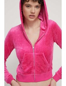 Juicy Couture felpa donna colore rosa con cappuccio con applicazione