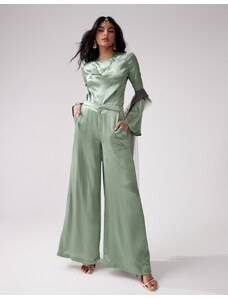 Kanya London - Sharara - Pantaloni verdi in coordinato-Verde