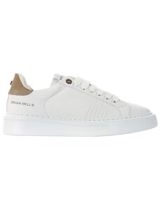 BRIAN MILLS - Sneakers in pelle di vitello con logo - Colore: Bianco,Taglia: 43
