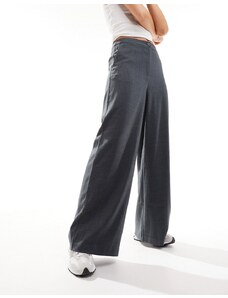Pimkie - Pantaloni a fondo ampio sartoriali grigio antracite