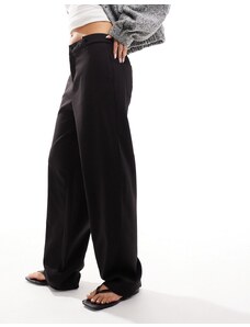 Pimkie - Pantaloni ampi sartoriali neri regolabili sul lato-Nero