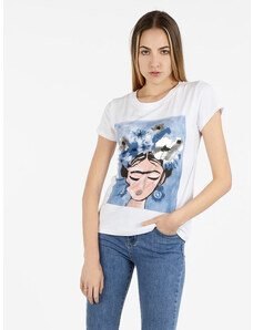 Solada T-shirt Donna In Cotone Con Stampa Manica Corta Blu Taglia Unica
